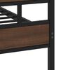 vidaXL Bed Frame Brown oak Steel, Engineered wood Small double Bed Frame