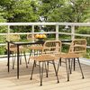vidaXL Garden Dining Set Black