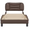 vidaXL Bed Frame without Mattress "Hvar" Brown 31.5"x78.7" Faux Leather