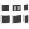 vidaXL Kitchen Cabinet Set Black Engineered wood 7-piece set