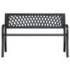 vidaXL Patio Bench Black 47.2" Steel