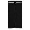 vidaXL Wardrobe Black Iron Medium Clothing Rack Rectangular
