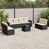 vidaXL Garden Sofa Set Black, Cream White