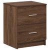 vidaXL Bedside Cabinet Set of 2 Brown Oak Engineered wood