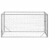 vidaXL Outdoor Dog Kennel Galvanized Steel 6.6 x 3.3 x 3.3 ft Durable
