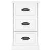 vidaXL Bedside Cabinet High gloss white Engineered wood Small