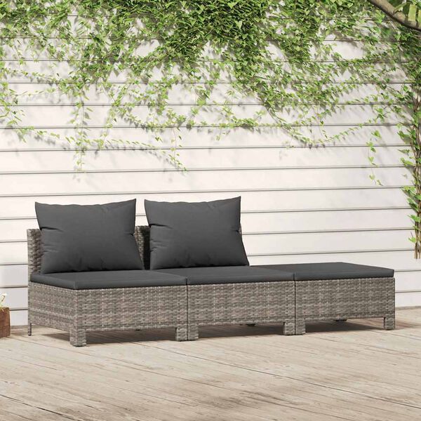 vidaXL Garden Lounge Set Grey, Dark grey