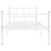 vidaXL Bed Frame White Metal 35.4 x 78.7 in Classic/Traditional