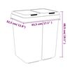 vidaXL Dual Bin Anthracite 2x6.6 gal