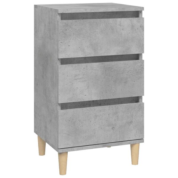 vidaXL Bedside Cabinet Concrete Grey Engineered Wood Medium