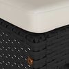 vidaXL Garden Bar Stool Set of 6 Black, Cream PE Rattan Compact
