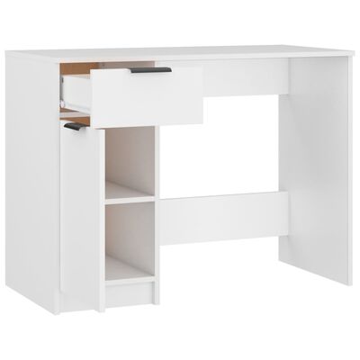 vidaXL Desk White 39.4"x19.7"x29.5" Engineered Wood