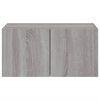 vidaXL TV Wall Cabinet Gray Sonoma Engineered Wood Standard
