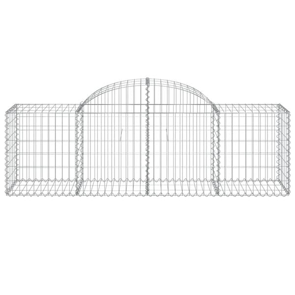 vidaXL Gabion Basket Set of 25 Silver Galvanized Iron Extra Large