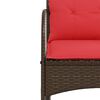 vidaXL Patio Rocking Chair Brown PE rattan Medium Removable Covers