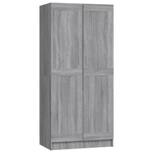 vidaXL Wardrobe Grey Sonoma Engineered Wood 32.5x20.3x70.9 in Wardrobe