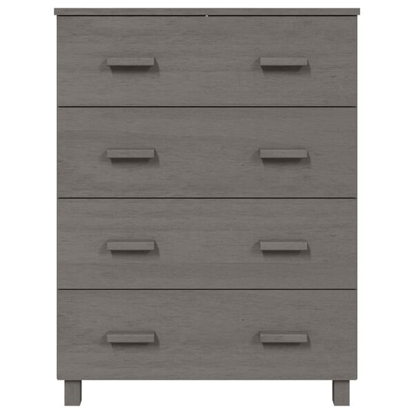 vidaXL Sideboard Light Gray Solid Pine Wood, MDF Medium Sideboard