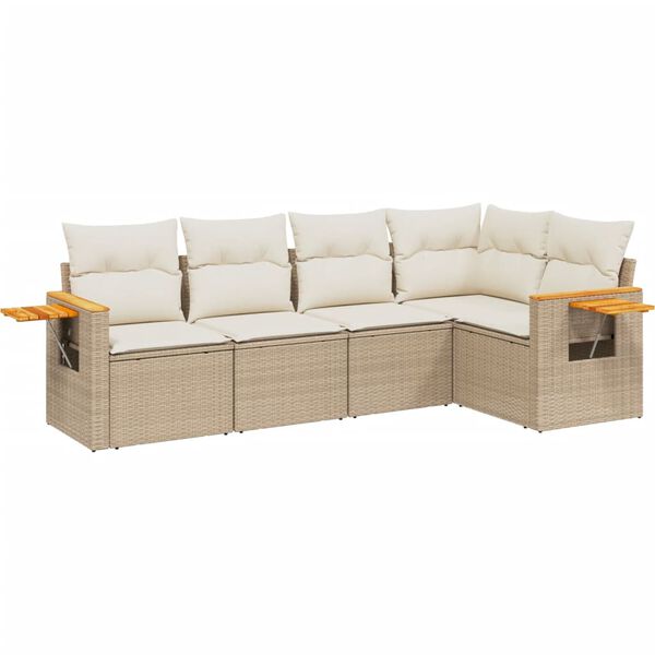 vidaXL Garden Sofa Set Beige