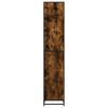 vidaXL Bathroom Cabinet Smoked Oak Engineered wood, metal Tall