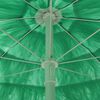 vidaXL Hawaii Beach Parasol Green Polyester Medium Tiltable