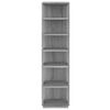 vidaXL Shoe Rack Grey Sonoma Engineered Wood Tall Shoe Rack