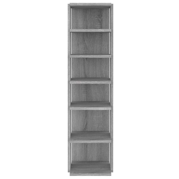 vidaXL Shoe Rack Grey Sonoma Engineered Wood Tall Shoe Rack