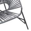 vidaXL Garden Egg Chair Black and Light Grey