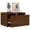 vidaXL Wall-mounted Bedside Cabinet Brown Oak Engineered Wood Medium