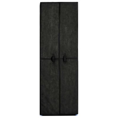 vidaXL Shoe Cabinet Black 23.6"x11.8"x65.4" Fabric