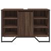 vidaXL Bathroom Sink Cabinet Brown Oak Engineered Wood, Metal Medium