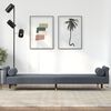 vidaXL Sofa Bed Dark Grey Velvet, plywood, metal Large
