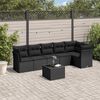 vidaXL Garden Sofa Set Black