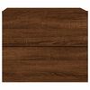 vidaXL Wall-mounted Bedside Cabinet Set of 2 Brown Oak Engineered wood