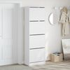 vidaXL Shoe Cabinet White Engineered wood Tall Shoe Cabinet