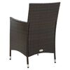 vidaXL Garden Chair Set of 2 Brown Poly Rattan Standard Durable