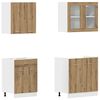 vidaXL Kitchen Cabinet Set Artisan oak Engineered wood and glass