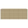 vidaXL Garden Storage Box Mix Beige PE Rattan, Powder-Coated Steel 984L