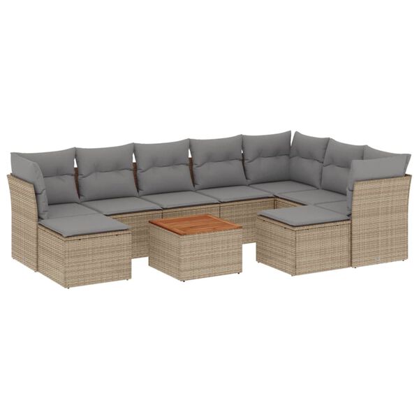 vidaXL Garden Sofa Set Mix Beige