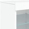 vidaXL Sideboard White Engineered wood, glass Large Sideboard