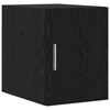 vidaXL Slim Storage Cabinet with Drawer Black oak 30 x 42.5 x 225 cm