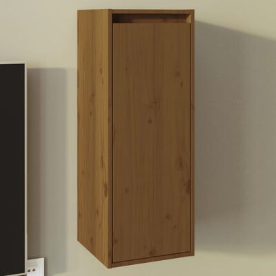 vidaXL Wall Cabinet Honey Brown 11.8"x11.8"x31.5" Solid Wood Pine