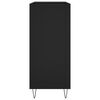 vidaXL Record Cabinet Black Engineered wood, Iron 33.3x15.0x35.0 in