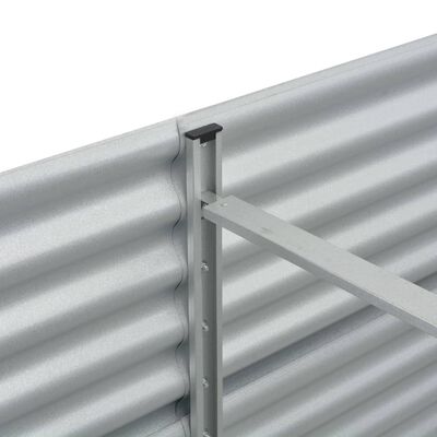 vidaXL Garden Raised Bed 157.5"x31.5"x31.9" Galvanized Steel Silver