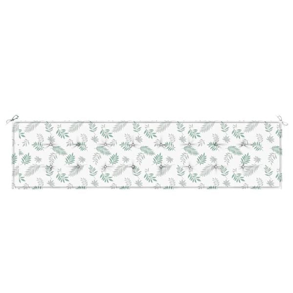 vidaXL Patio Bench Cushion Leaf Pattern 78.7x19.7x1.6" Fabric