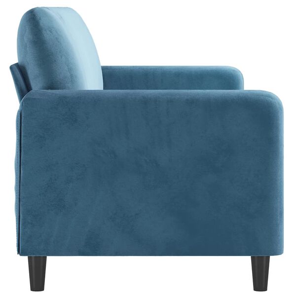 vidaXL 3-seater Sofa Blue Velvet (100% polyester) Medium Seats Many