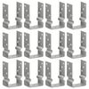 vidaXL Fence Anchors 12 pcs Silver 3.5x2.4x5.9" Galvanised Steel