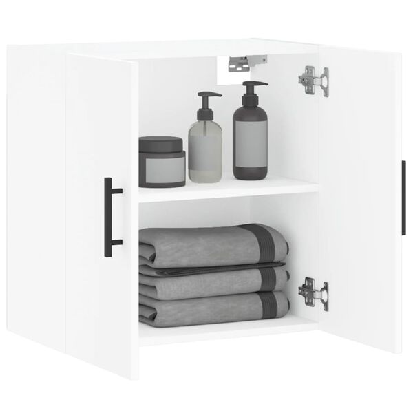 vidaXL Wall Cabinet White Engineered wood 23.6x12.2x23.6 in Cabinet