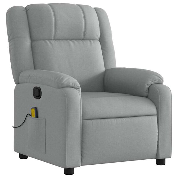 vidaXL Massage Recliner Chair Light Gray