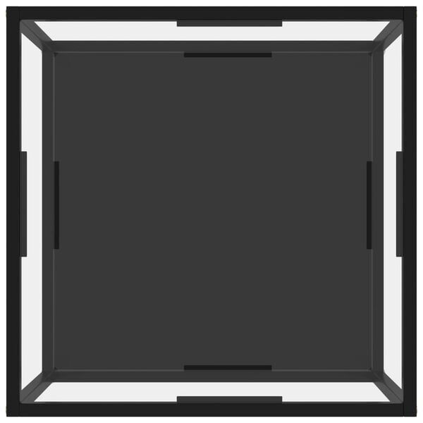 vidaXL Coffee Table Transparent and Black