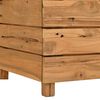 vidaXL Raised Bed Natural Wood Recycled Teak Wood, Steel Medium Planters
